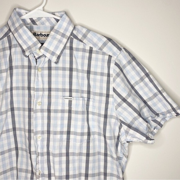 Barbour Men’s Tailored Fit Plaid Button Down Shirt Size Medium - Picture 2 of 9